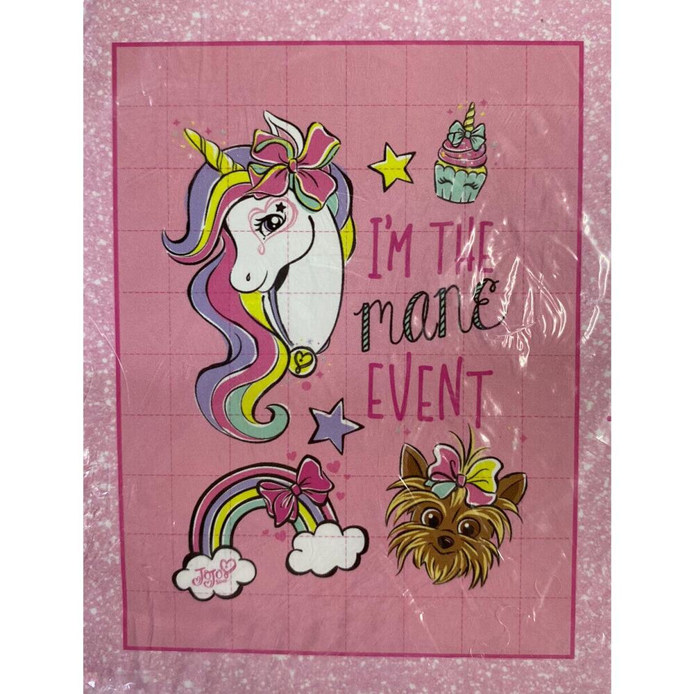 JoJo Siwa Plush Unicorn Weighted Blanket 36x48. I’m The Mane Event. 4.5lbs